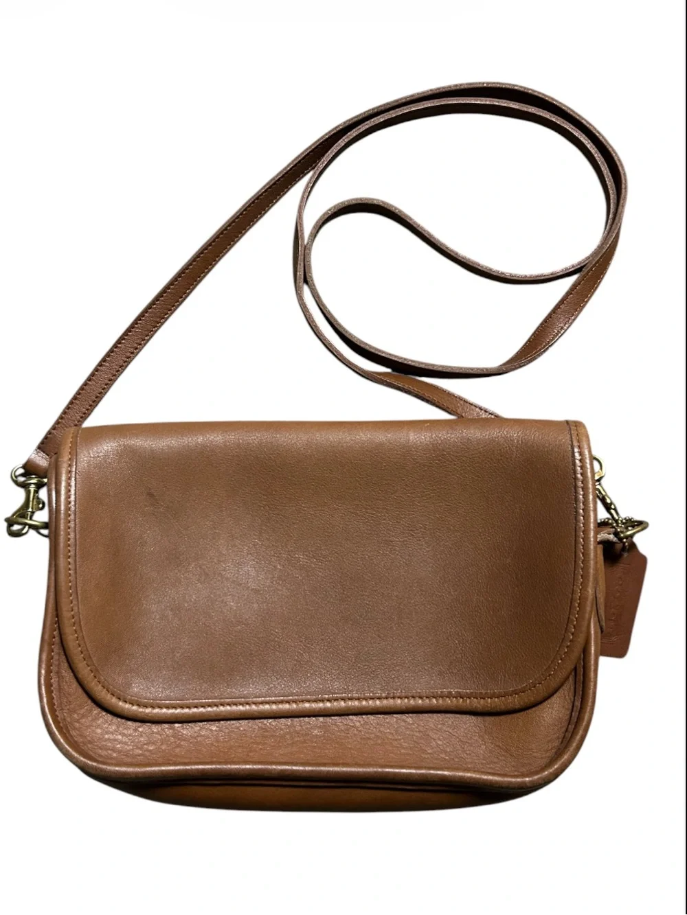 Vintage Coach Tan Ritchie Leather Crossbody Bag #9937